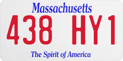 MA license plate 438HY1