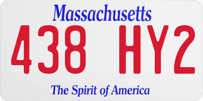 MA license plate 438HY2
