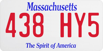 MA license plate 438HY5