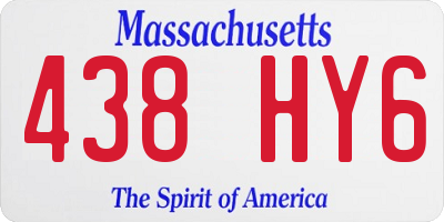 MA license plate 438HY6