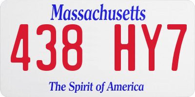 MA license plate 438HY7