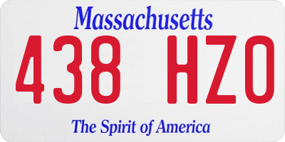 MA license plate 438HZ0