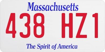 MA license plate 438HZ1