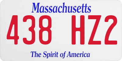 MA license plate 438HZ2
