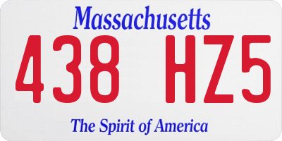 MA license plate 438HZ5
