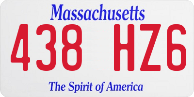 MA license plate 438HZ6