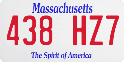 MA license plate 438HZ7
