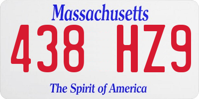 MA license plate 438HZ9