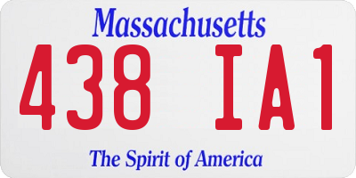 MA license plate 438IA1