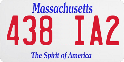 MA license plate 438IA2