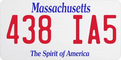 MA license plate 438IA5