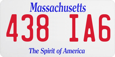 MA license plate 438IA6