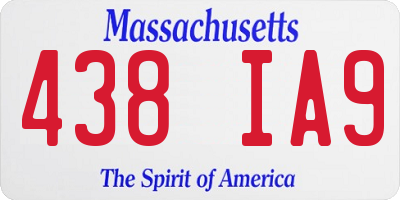 MA license plate 438IA9