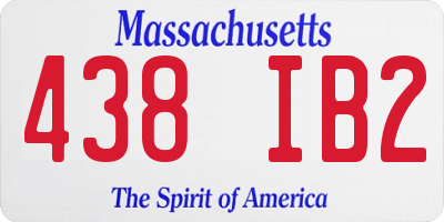 MA license plate 438IB2
