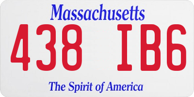 MA license plate 438IB6