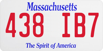 MA license plate 438IB7