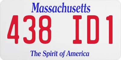 MA license plate 438ID1