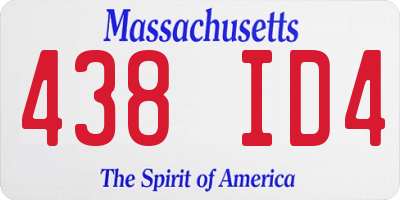 MA license plate 438ID4