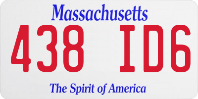 MA license plate 438ID6