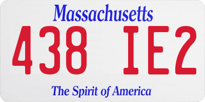MA license plate 438IE2