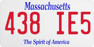 MA license plate 438IE5