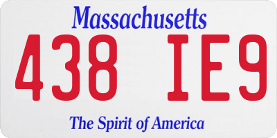 MA license plate 438IE9