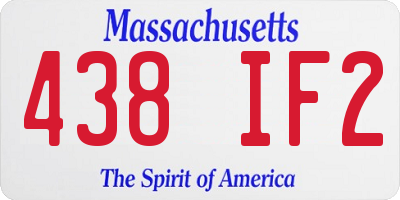MA license plate 438IF2