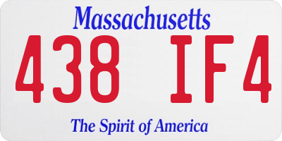 MA license plate 438IF4