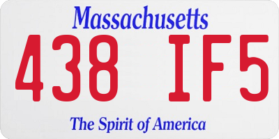 MA license plate 438IF5