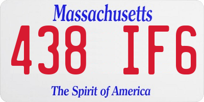 MA license plate 438IF6