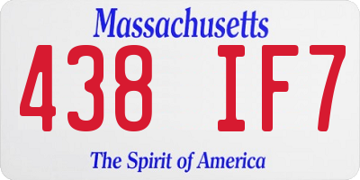 MA license plate 438IF7