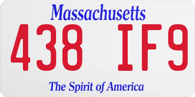 MA license plate 438IF9