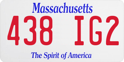 MA license plate 438IG2