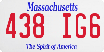MA license plate 438IG6