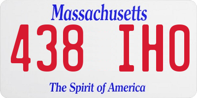 MA license plate 438IH0