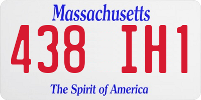 MA license plate 438IH1