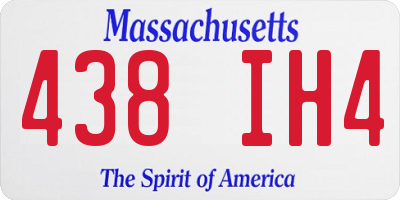 MA license plate 438IH4
