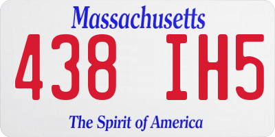 MA license plate 438IH5