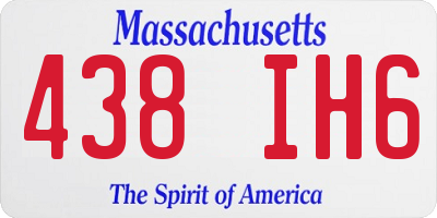 MA license plate 438IH6