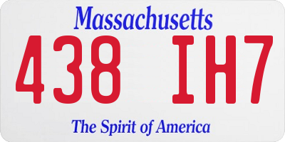 MA license plate 438IH7