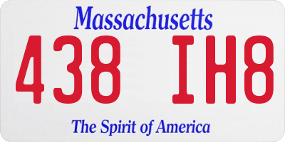 MA license plate 438IH8