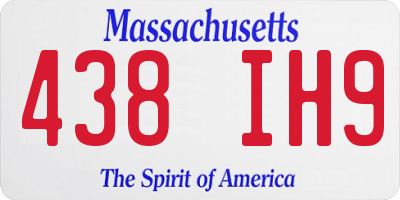 MA license plate 438IH9