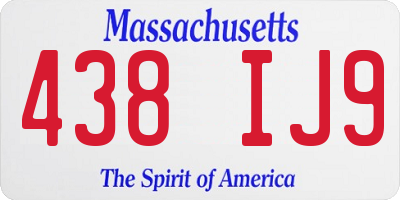 MA license plate 438IJ9