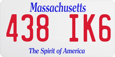 MA license plate 438IK6