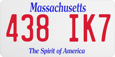 MA license plate 438IK7