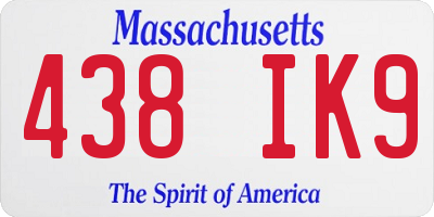 MA license plate 438IK9