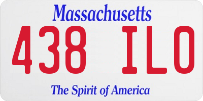 MA license plate 438IL0