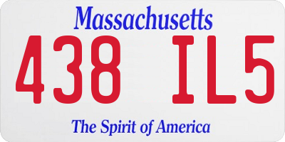 MA license plate 438IL5