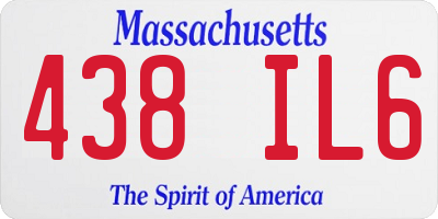 MA license plate 438IL6