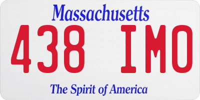 MA license plate 438IM0